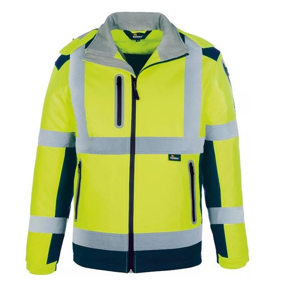 Softshell Reflektörlü İş Montu Su Geçirmez Ceket Sarı - صورة 1