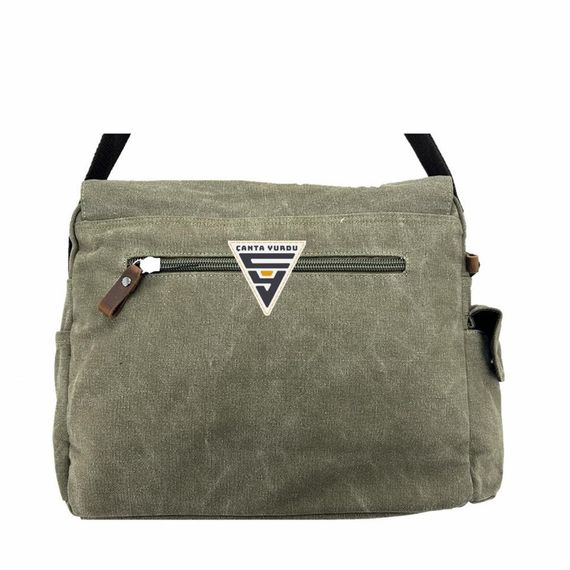 Ççs London 31466 Postman Briefcase with Shoulder Strap Green - photo 5