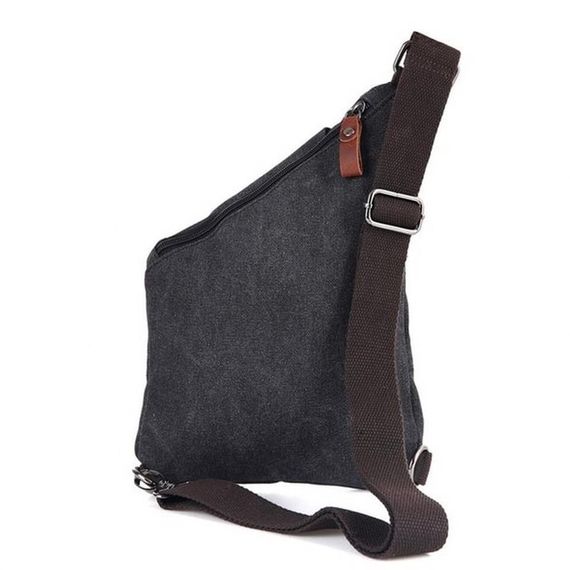 Чанта Ççs London 31473, чорно канвас, з одним відділенням та регульованими лямками, компактна, комфортна для щоденного використання - фото 2