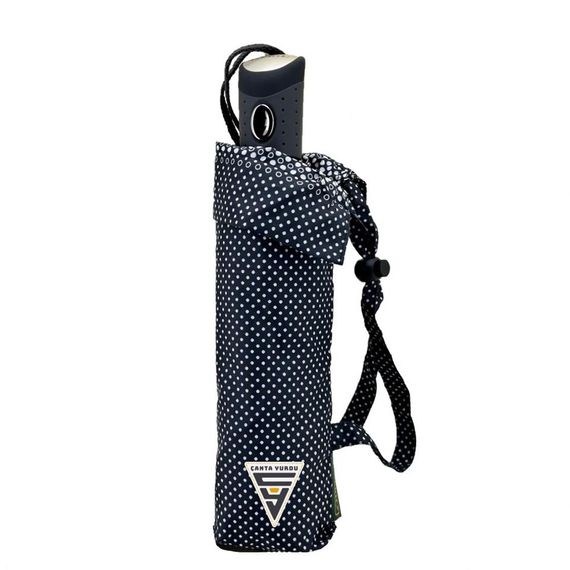 April A-217L Tam Otomatik A5 Kadın Şemsiye Puantiyeli Siyah - صورة 2