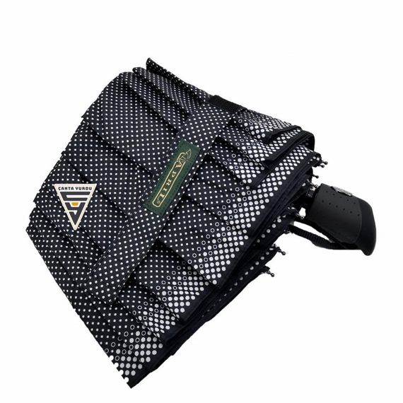 April A-217L Tam Otomatik A5 Kadın Şemsiye Puantiyeli Siyah - صورة 1