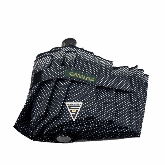 April A-217L Tam Otomatik A5 Kadın Şemsiye Puantiyeli Siyah - صورة 4