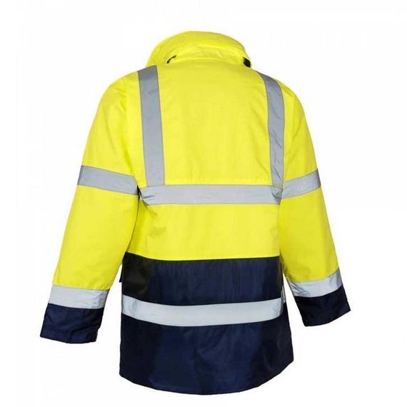 Reflektörlü 300D Oxford Çift Renk Parka Yağmurluk Sarı - صورة 4