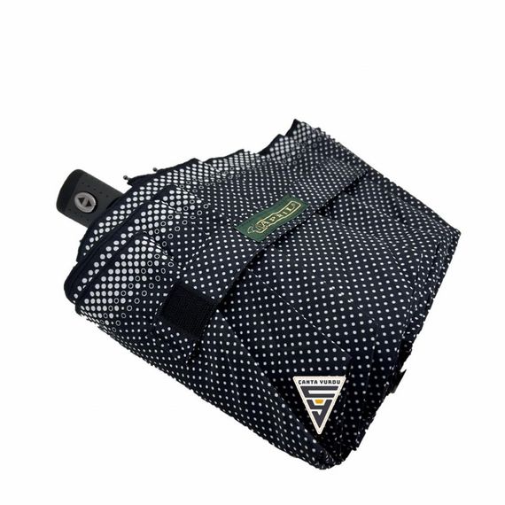 April A-217L Tam Otomatik A5 Kadın Şemsiye Puantiyeli Siyah - صورة 3