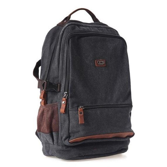 Ççs London 51573 Laptop Kanvas Sırt Çantası Siyah - fotoğraf 2
