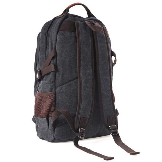 Ççs London 51573 Laptop Kanvas Sırt Çantası Siyah - fotoğraf 3