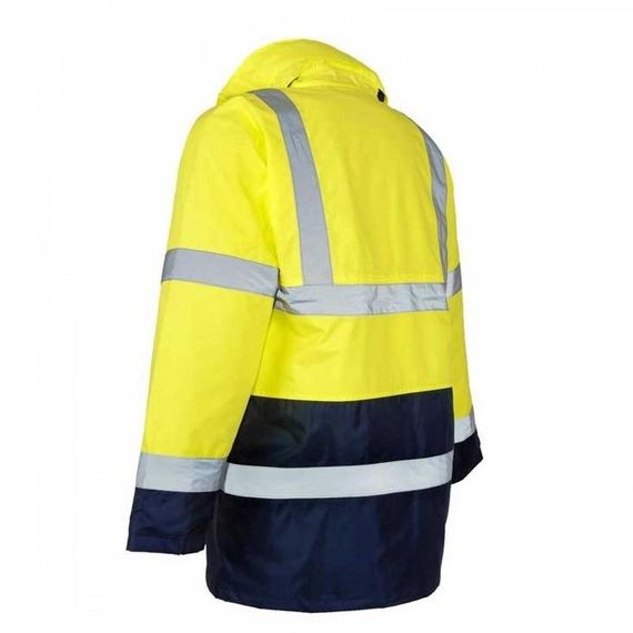 Reflektörlü 300D Oxford Çift Renk Parka Yağmurluk Sarı - صورة 3