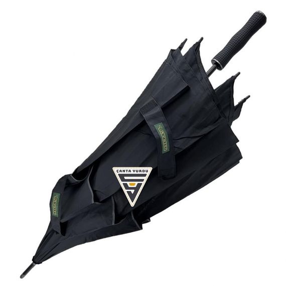 Парасолька April A-250G Protokol Vale, двошарова, 130 см, чорна, суперлюкс, для валетників, водостійка, мікрофібровий матеріал, легка у використанні - фото 2