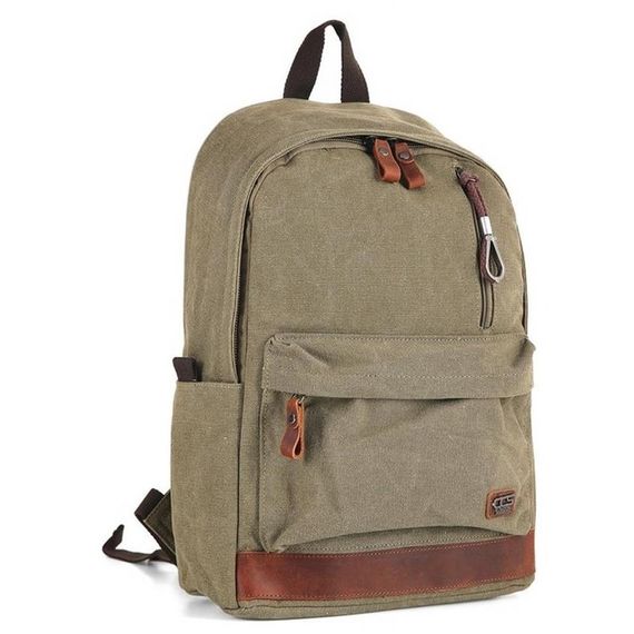 Ççs London 51568 Kanvas Usb Usb Çıkışlı Sırt Çantası Haki - fotoğraf 2