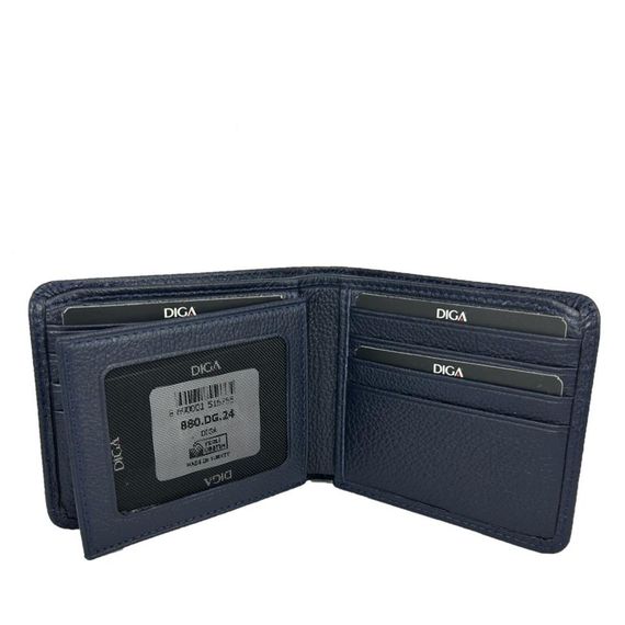 Diga 880 Hakiki Deri Kartlık Cüzdan Lacivert - صورة 1