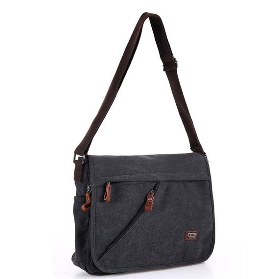 Ççs London 31472 Kanvas Postacı Çanta Siyah - photo 4