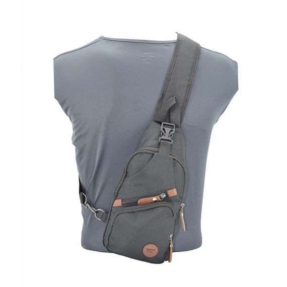 Сумка-рюкзак на тканині Newish із застібкою, чорна, розміри 30х18х8 см, якісне виконання, універсальний розмір - фото 3