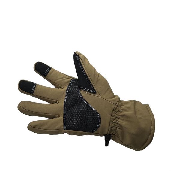Мотоспортивные перчатки Softshell Cay251 размер L коричневые, водо- и ветрозащитные, дышащие, подходят для активного отдыха и спорта - фото 1