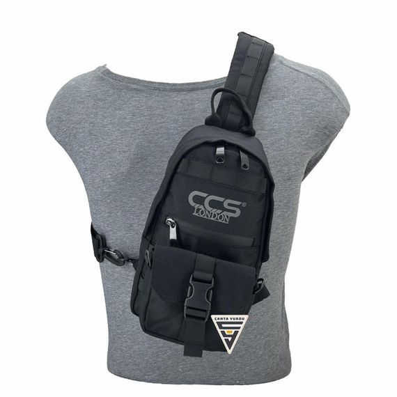 Ççs London 51606 Çapraz Askılı Sırt Çantası Siyah - fotoğraf 5