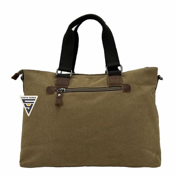 حقيبة كتف من القماش من GCs London 31490 باللون البني - صورة 4