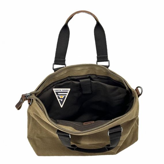 حقيبة كتف من القماش من GCs London 31490 باللون البني - صورة 3