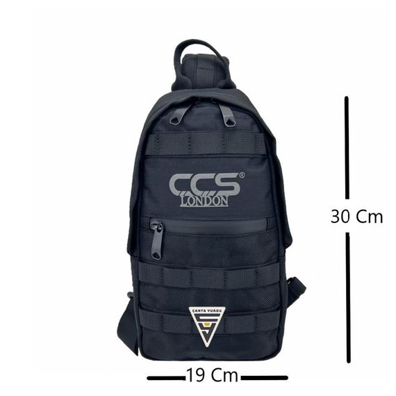 Ççs London 51606 Çapraz Askılı Sırt Çantası Siyah - fotoğraf 2