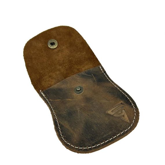 Genuine Leather Key Coin Purse Crazy Brown - photo 3