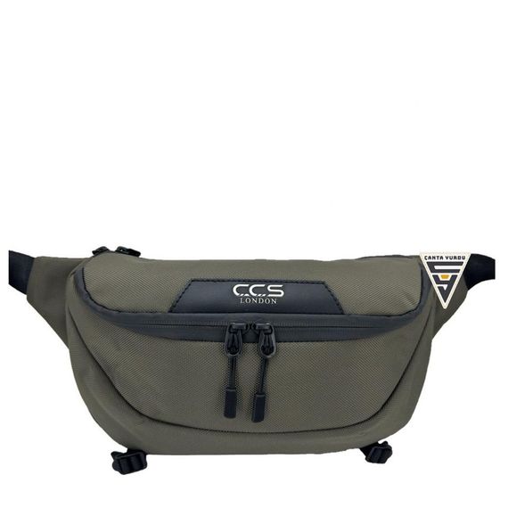 ÇÇS London 31412 Çift Gözlü XL Bel Çantası Haki - fotoğraf 1
