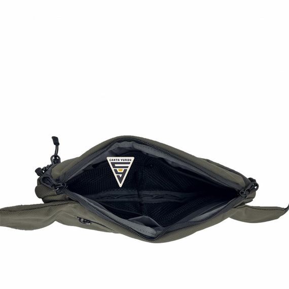 ÇÇS London 31412 Çift Gözlü XL Bel Çantası Haki - fotoğraf 2