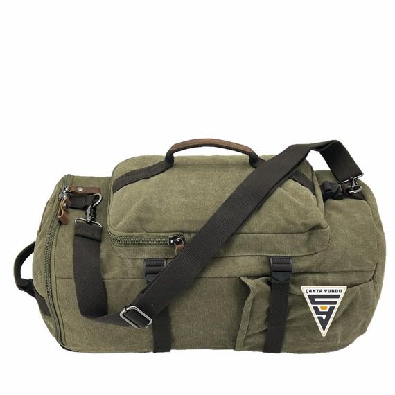 Ççs London 51566 Kanvas Spor Sırt Çantası Yeşil - fotoğraf 4