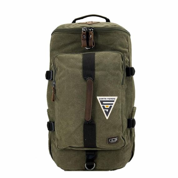 Ççs London 51566 Kanvas Spor Sırt Çantası Yeşil - fotoğraf 1