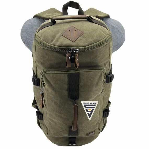 Ççs London 51566 Kanvas Spor Sırt Çantası Yeşil - fotoğraf 3