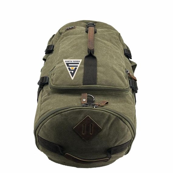 Ççs London 51566 Kanvas Spor Sırt Çantası Yeşil - fotoğraf 2