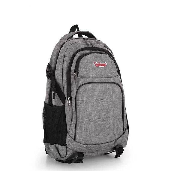 Молодежный рюкзак Young 51546 серый с двумя основными отделениями и множеством карманов, регулируемыми лямками, полиэстером - фото 3