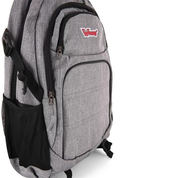 Молодежный рюкзак Young 51546 серый с двумя основными отделениями и множеством карманов, регулируемыми лямками, полиэстером - фото 4