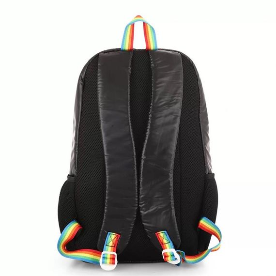 Рюкзак Young 51516 для школи чорного кольору з 2 основними відділеннями, регульованими бретелями та відкритими кишенями - фото 3