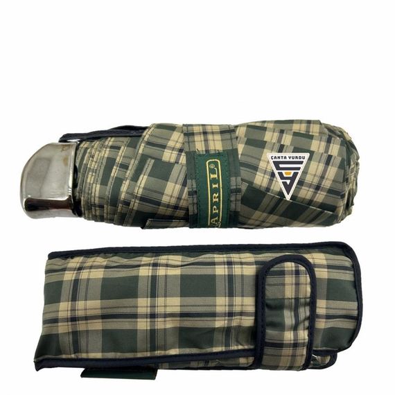 Мікро міні парасолька April A-236l, водонепроникна, з мікрофібри, зелена, компактно складається, зручна для використання будь-яким користувачем - фото 3