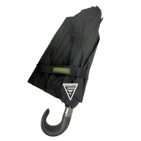 Дощовик April A-228G Elite, чорний, автоматичний, з 10 прутьми, легкий та надійний, водонепроникний, має компактні розміри 45х9 см в складеному вигляді - фото 1