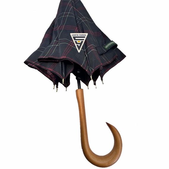 Snotline 23L Baston L1 Kadın Şemsiye Ekose Siyah - fotoğraf 3