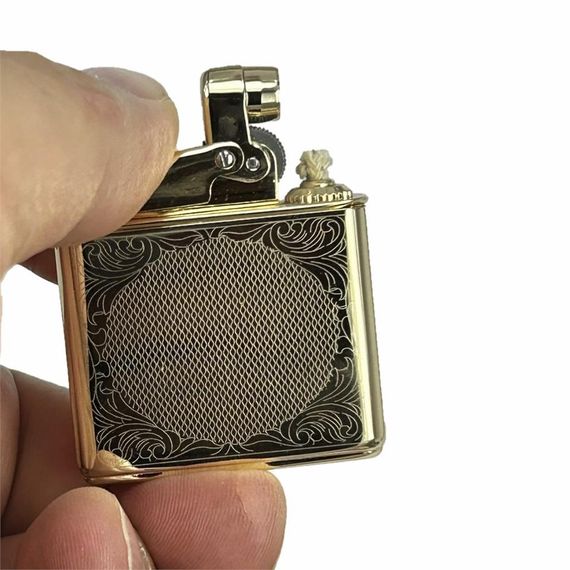 Retro Benzinli Çakmak Muhtar Çakmağı Altın - fotoğraf 1