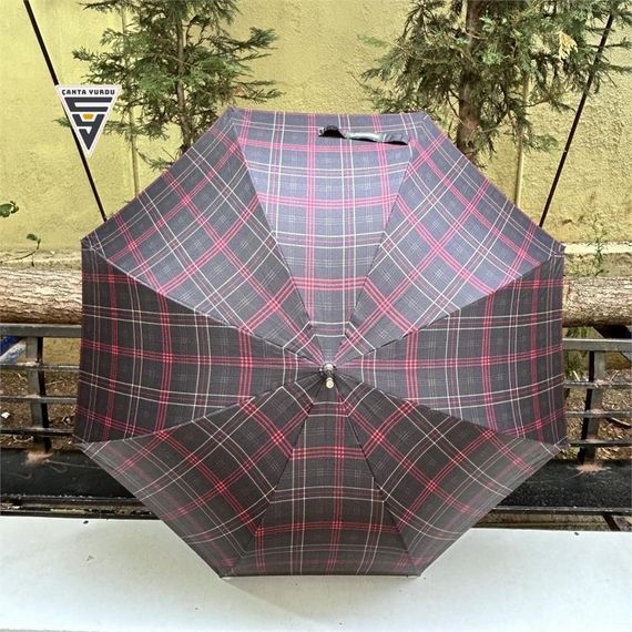 Snotline 23L Baston L1 Kadın Şemsiye Ekose Siyah - fotoğraf 5