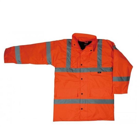 Reflektörlü 300D Oxford İçi Kapitoneli Parka Mont Turuncu - صورة 2