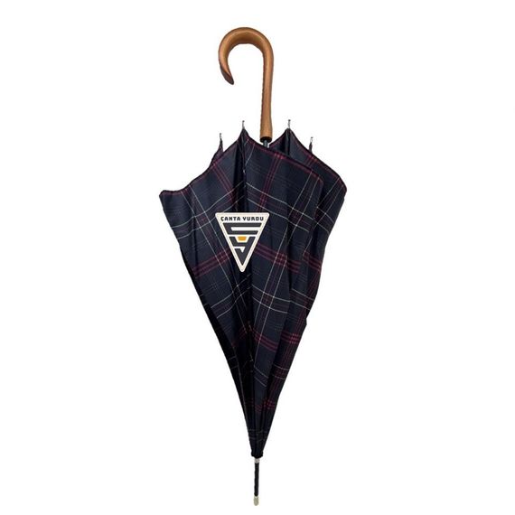 Snotline 23L Baston L1 Kadın Şemsiye Ekose Siyah - fotoğraf 2