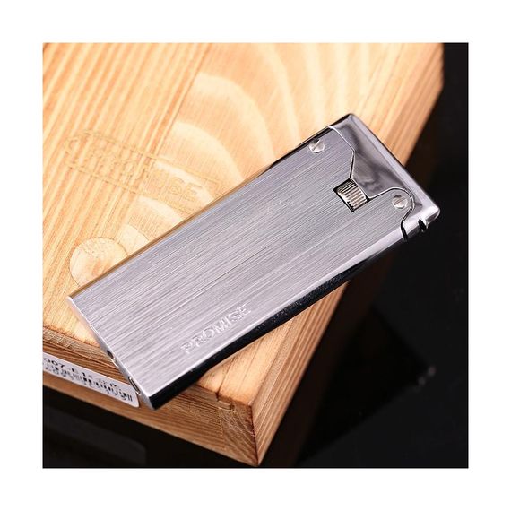 Çelik Depolu Promise Slim Çakmak Gümüş Grisi - fotoğraf 5