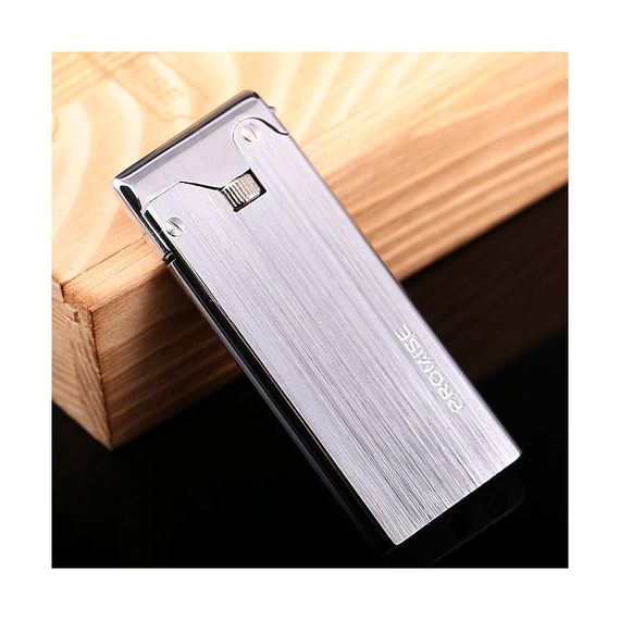 Çelik Depolu Promise Slim Çakmak Gümüş Grisi - fotoğraf 4