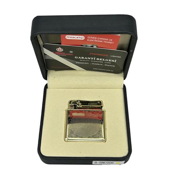 Retro Benzinli Çakmak Muhtar Çakmağı Altın - fotoğraf 4