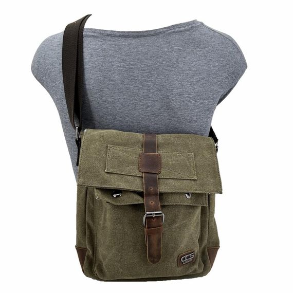 Ççs 31461 Kanvas Postacı Omuz Çantası Yeşil - photo 3