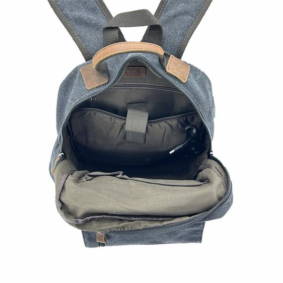 Ççs London 51565 Kanvas Laptop Sırt Çantası Siyah - fotoğraf 3