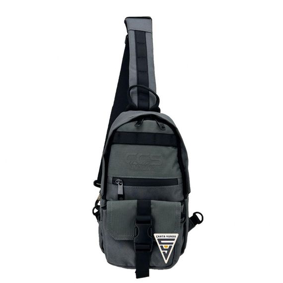 Чоловічий рюкзак Ççs London 51606 сірий, водонепроникна конструкція, 2 кишені, стильний дизайн, ідеальний для щоденного використання - фото 3