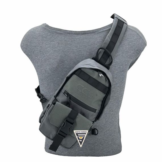 Чоловічий рюкзак Ççs London 51606 сірий, водонепроникна конструкція, 2 кишені, стильний дизайн, ідеальний для щоденного використання - фото 4