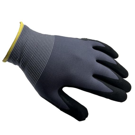 12 Adet S-M Mikro Puanlı Eldiven Koruyucu İş Eldiveni Siyah - fotoğraf 4