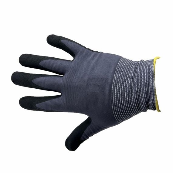 12 Adet S-M Mikro Puanlı Eldiven Koruyucu İş Eldiveni Siyah - fotoğraf 3