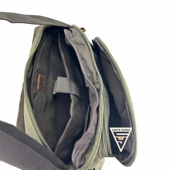 Ççs London 31466 Omuz Askılı Evrak Çantası Haki - fotoğraf 5