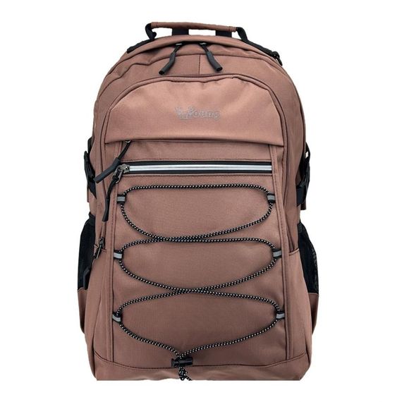 Рюкзак для школы Young 51537, желтый, с 2 основными отделениями, карманами, регулируемыми плечевыми ремнями, 30x45x15 см, полиэстер - фото 1