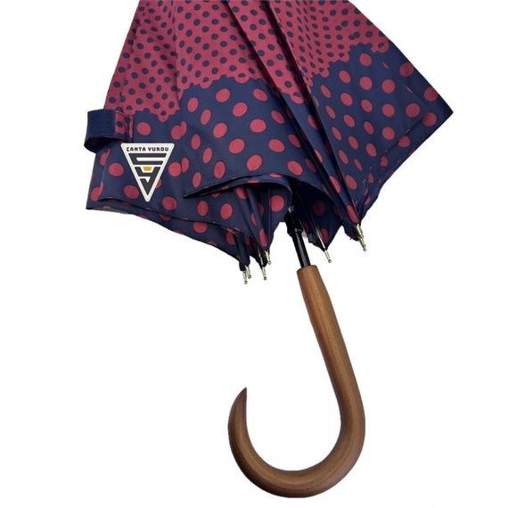 Snotline 23L Baston L2 Kadın Şemsiye Puantiyeli Kırmızı - fotoğraf 4